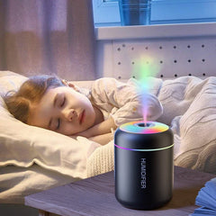 180ML Mini USB Air Humidifier & Electric Aroma Diffuser – Essential Oil Purifier, Aromatherapy Mist Maker with LED Lights for Home, Bedroom, and Car