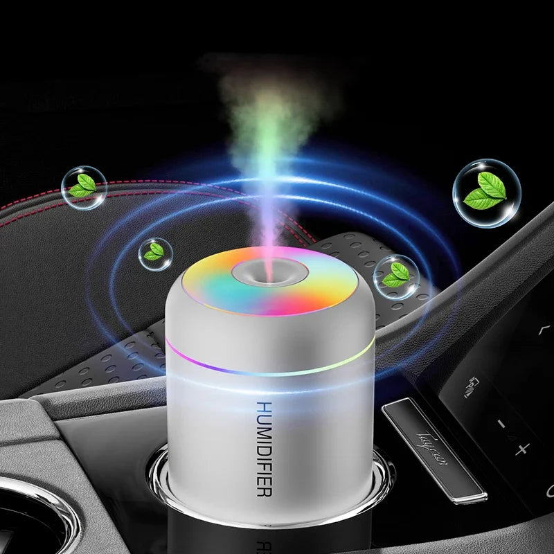 180ML Mini USB Air Humidifier & Electric Aroma Diffuser – Essential Oil Purifier, Aromatherapy Mist Maker with LED Lights for Home, Bedroom, and Car